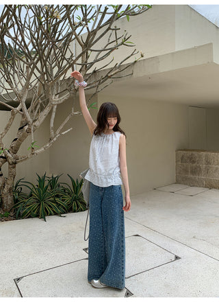 plaid sling Top