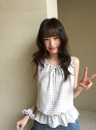 plaid sling Top