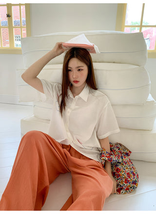 white embroidered shirt