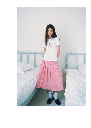 red plaid skirt