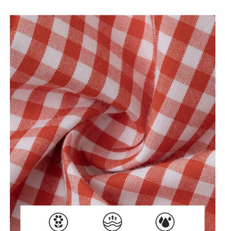 red plaid skirt