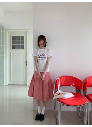 red plaid skirt