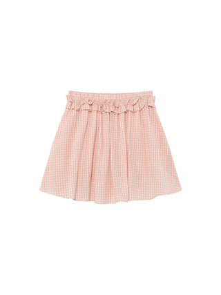 plaid wooden skirt