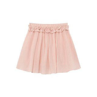 plaid wooden skirt