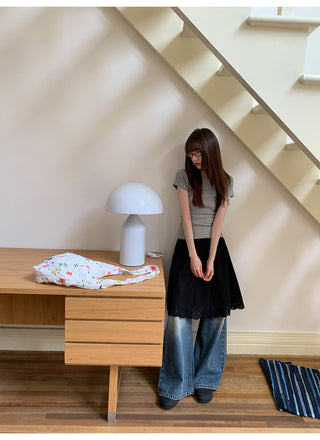 high waist skirt