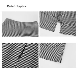 slit plaid skirt