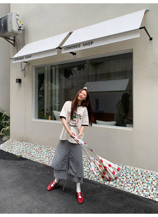slit plaid skirt
