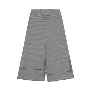 slit plaid skirt