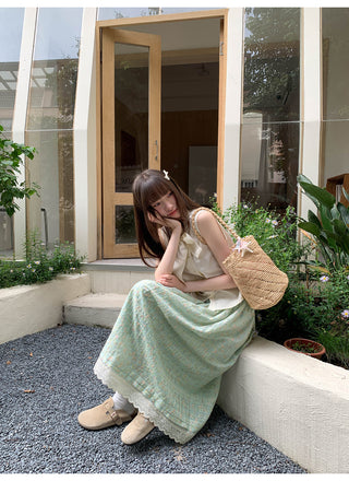 embroidery floral skirt