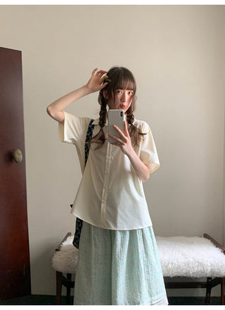 embroidery floral skirt