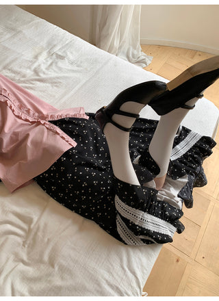 lace floral skirt