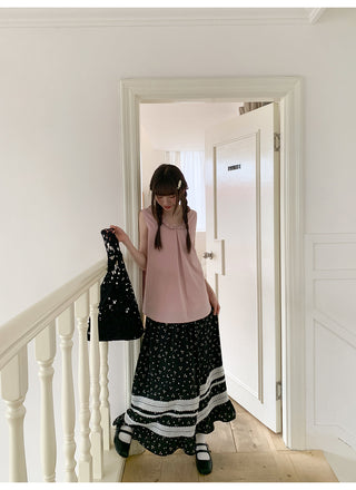 lace floral skirt