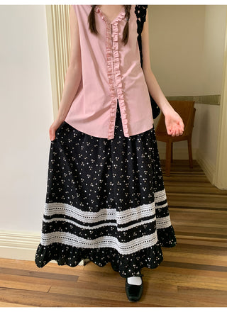 lace floral skirt