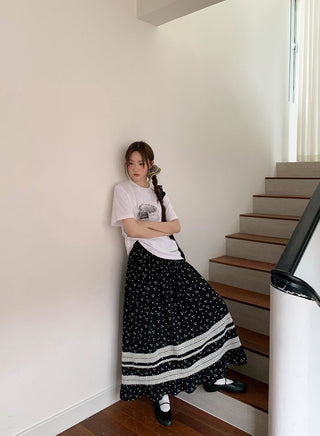 lace floral skirt
