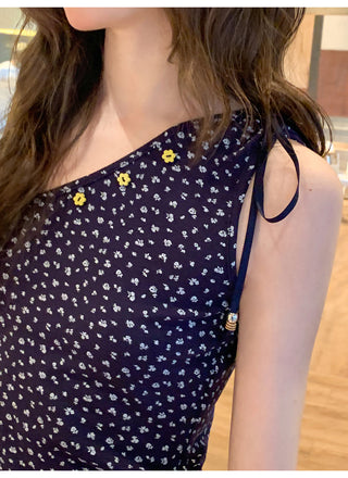floral drawstring Top