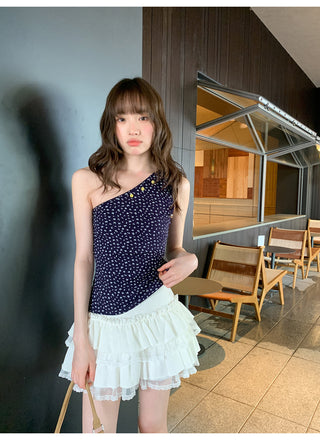 floral drawstring Top