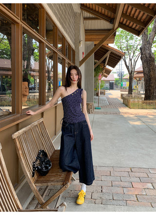 floral drawstring Top