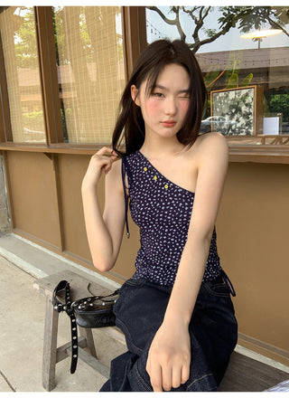 floral drawstring Top