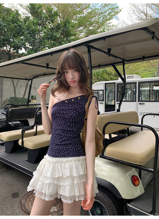 floral drawstring Top