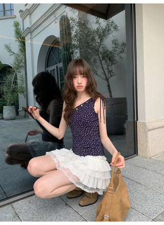 floral drawstring Top