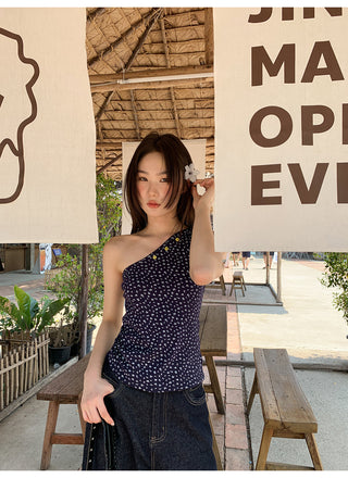 floral drawstring Top