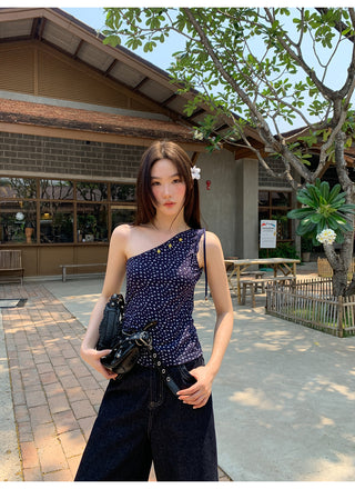 floral drawstring Top