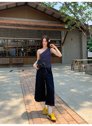 floral drawstring Top