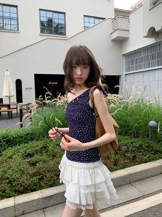 floral drawstring Top