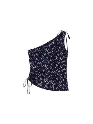 floral drawstring Top