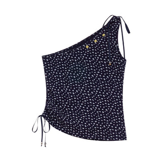 floral drawstring Top