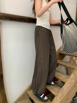 drawstring overalls