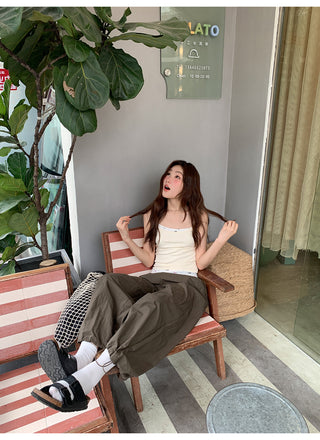 drawstring overalls