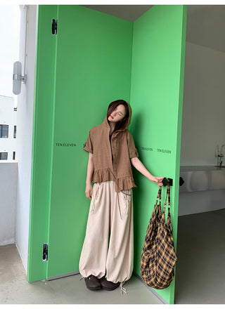 lace-up trousers