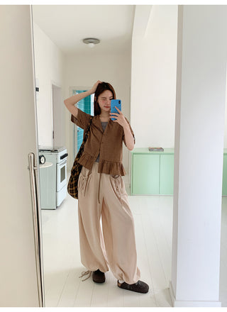 lace-up trousers