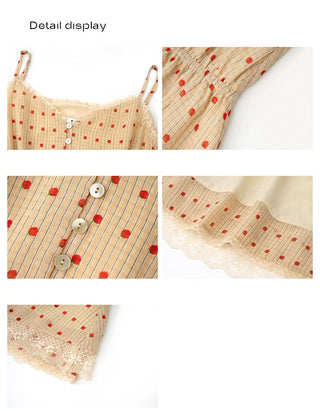 strawberry slip dress