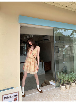 strawberry slip dress