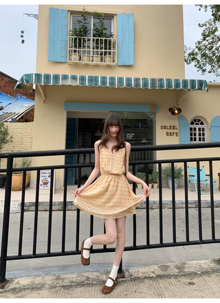 strawberry slip dress