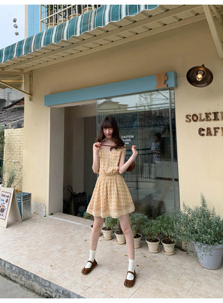 strawberry slip dress