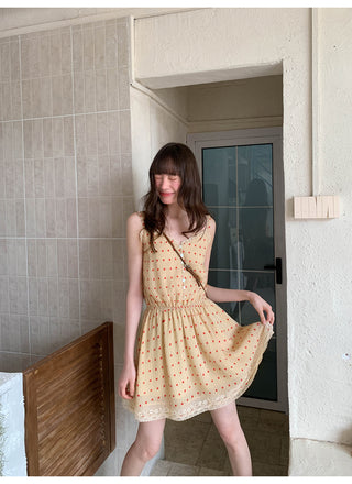 strawberry slip dress