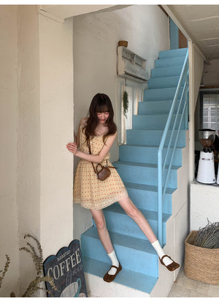 strawberry slip dress