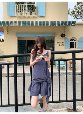 blue plaid dress