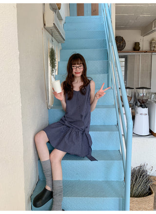 blue plaid dress