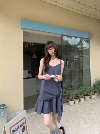 blue plaid dress