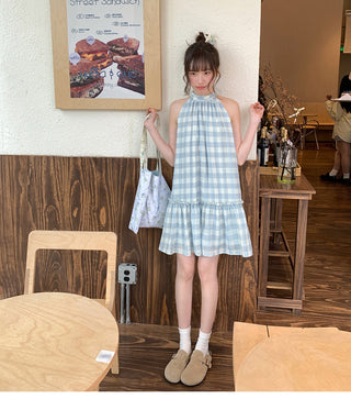 plaid collar dress