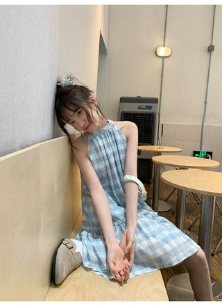 plaid collar dress