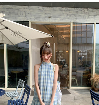 plaid collar dress