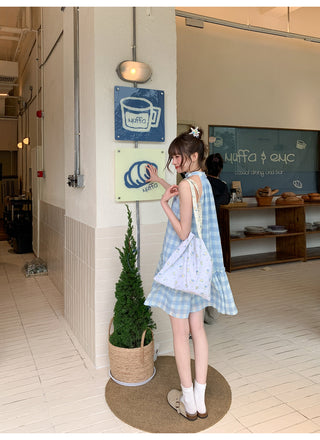 plaid collar dress