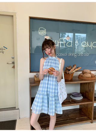 plaid collar dress