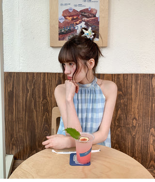 plaid collar dress