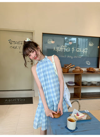plaid collar dress
